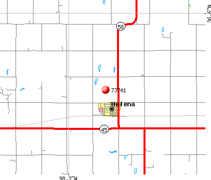 Helena, OK (73741) map