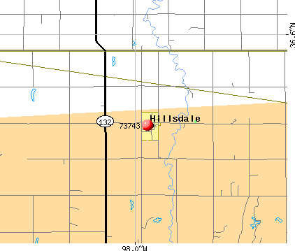 Hillsdale, OK (73743) map