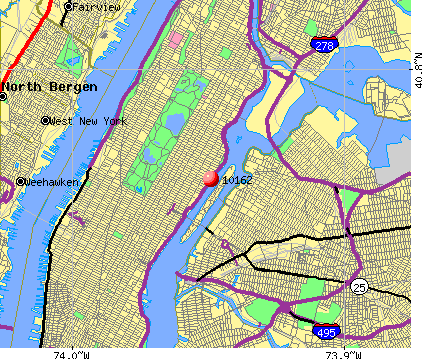 New York, NY (10162) map