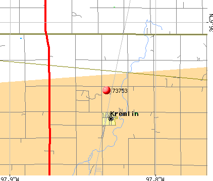 Kremlin, OK (73753) map