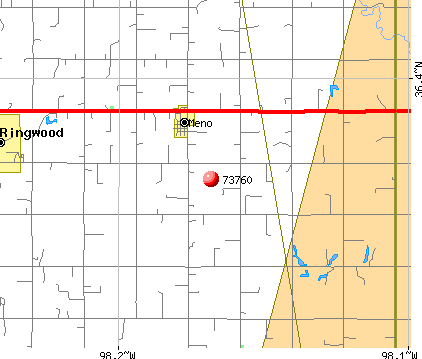 Meno, OK (73760) map