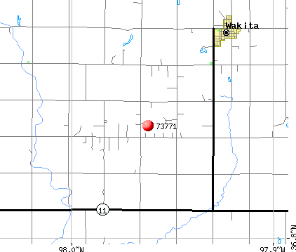 Wakita, OK (73771) map