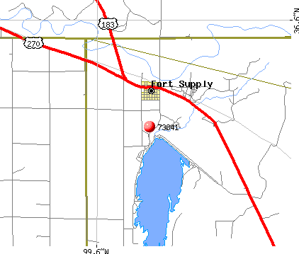 Fort Supply, OK (73841) map