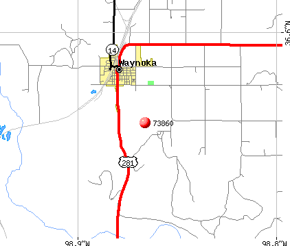 Waynoka, OK (73860) map