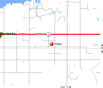 Hardesty, OK (73944) map