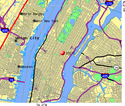 New York, NY (10172) map