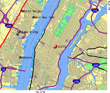 New York, NY (10173) map