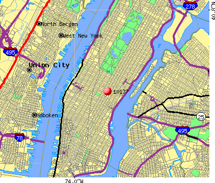 New York, NY (10177) map