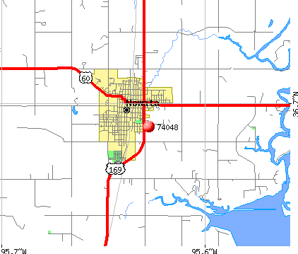 Nowata, OK (74048) map