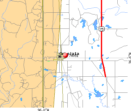 Ochelata, OK (74051) map