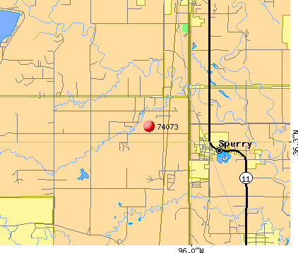 Sperry, OK (74073) map