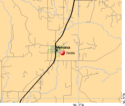 Wynona, OK (74084) map