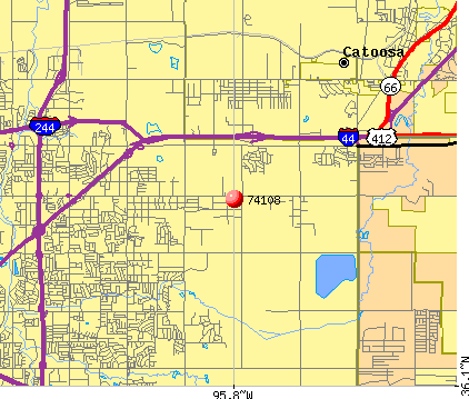 Tulsa, OK (74108) map