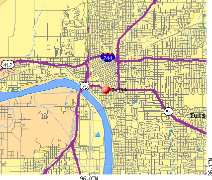 Tulsa, OK (74119) map