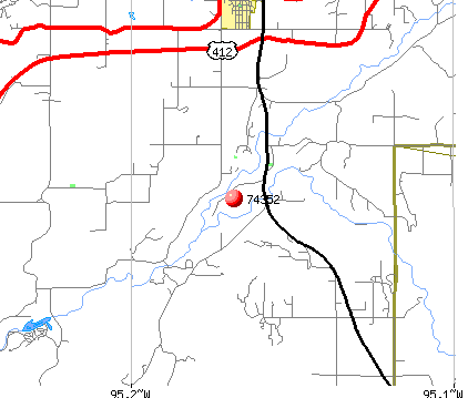 Locust Grove, OK (74352) map