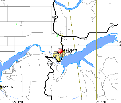 Spavinaw, OK (74366) map