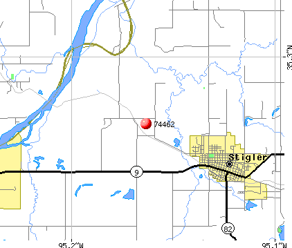 Longtown, OK (74462) map