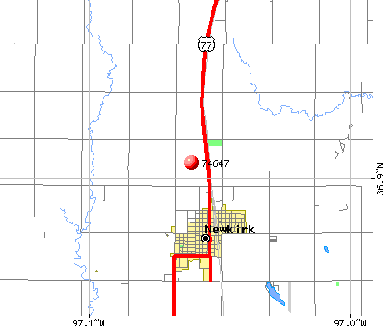 Newkirk, OK (74647) map