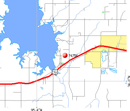 Sawyer, OK (74756) map