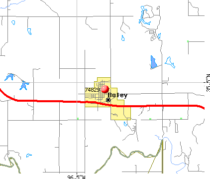 Boley, OK (74829) map