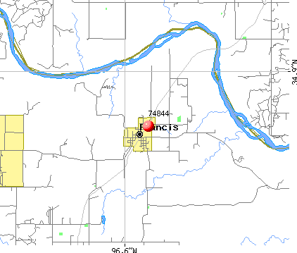 Francis, OK (74844) map