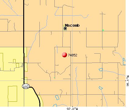 Macomb, OK (74852) map
