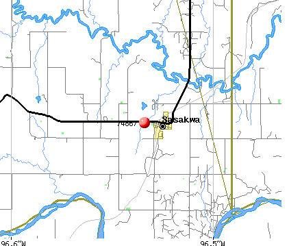 Sasakwa, OK (74867) map