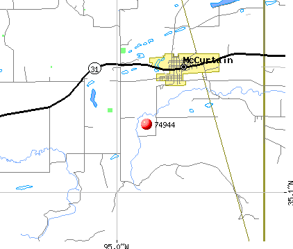 McCurtain, OK (74944) map