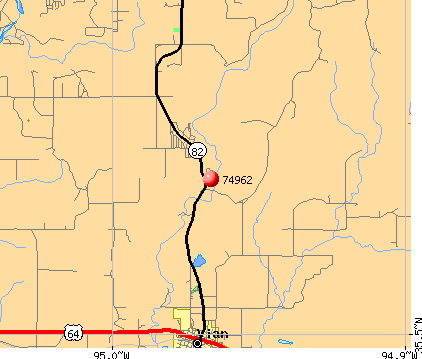Vian, OK (74962) map