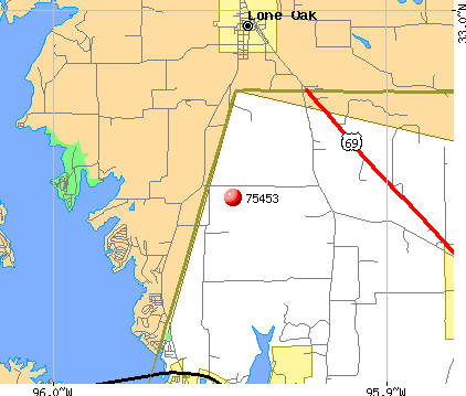 Lone Oak, TX (75453) map