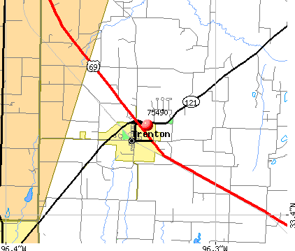Trenton, TX (75490) map