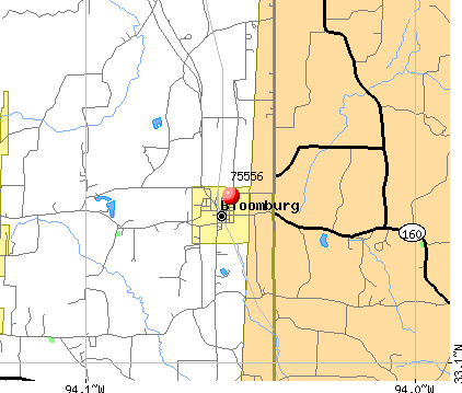 Bloomburg, TX (75556) map