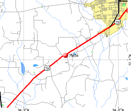 Henderson, TX (75654) map