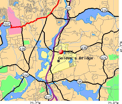 Golden's Bridge, NY (10526) map