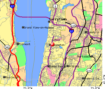 Irvington, NY (10533) map