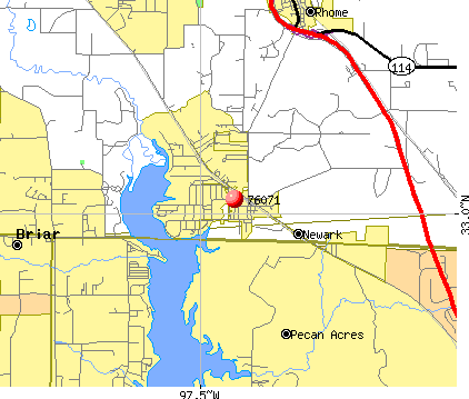 Newark, TX (76071) map