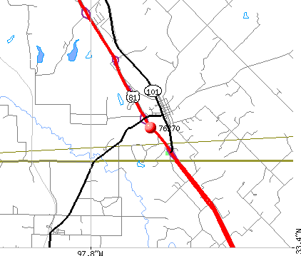 Sunset, TX (76270) map