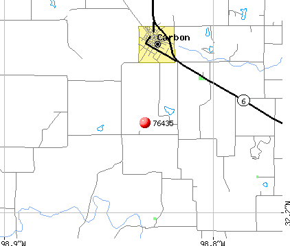 Carbon, TX (76435) map