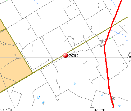 Burlington, TX (76519) map