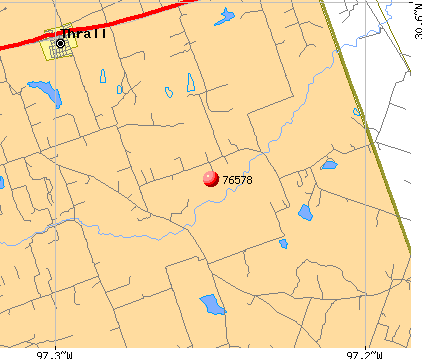Thrall, TX (76578) map