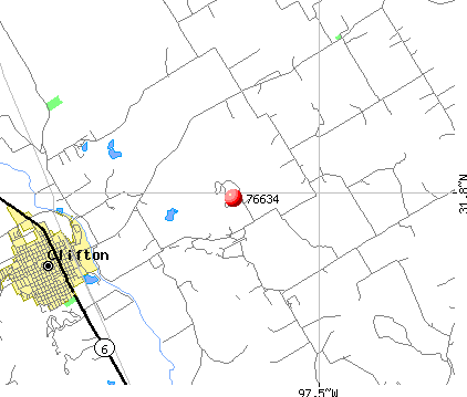 Clifton, TX (76634) map