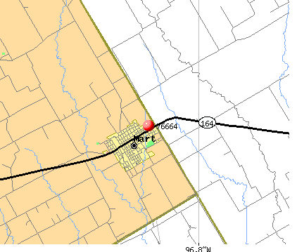 Mart, TX (76664) map
