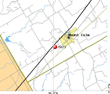 Mount Calm, TX (76673) map