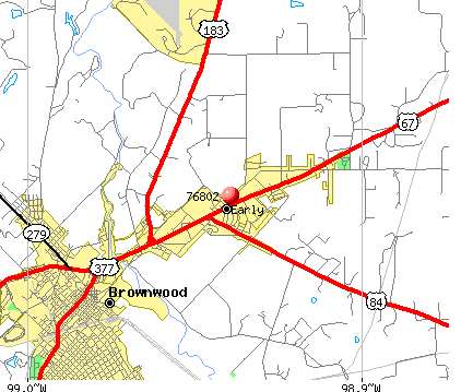 Early, TX (76802) map