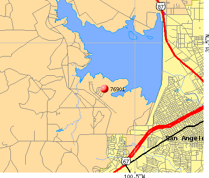 San Angelo, TX (76901) map