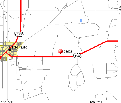 Eldorado, TX (76936) map