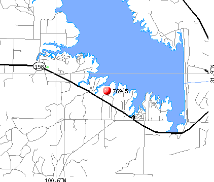 Robert Lee, TX (76945) map