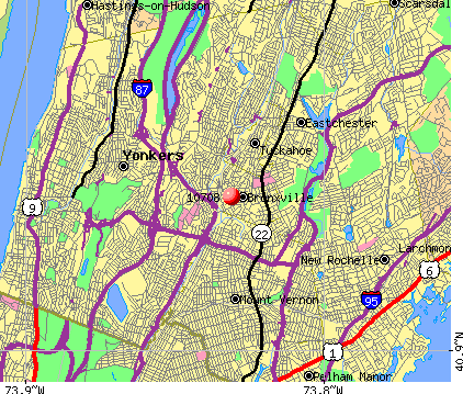 Bronxville, NY (10708) map