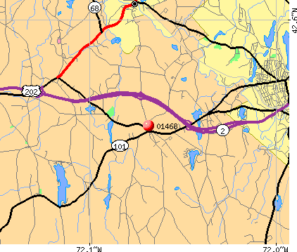 Templeton, MA (01468) map