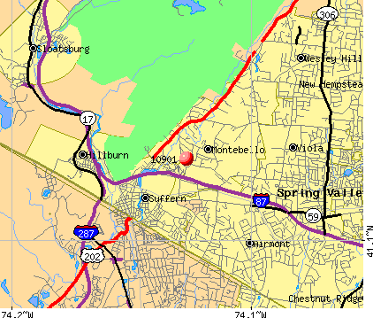 Suffern, NY (10901) map